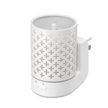 Load image into Gallery viewer, Serene House Twilight White Metal Essential Oil Wall Plug Aroma Fan Diffuser