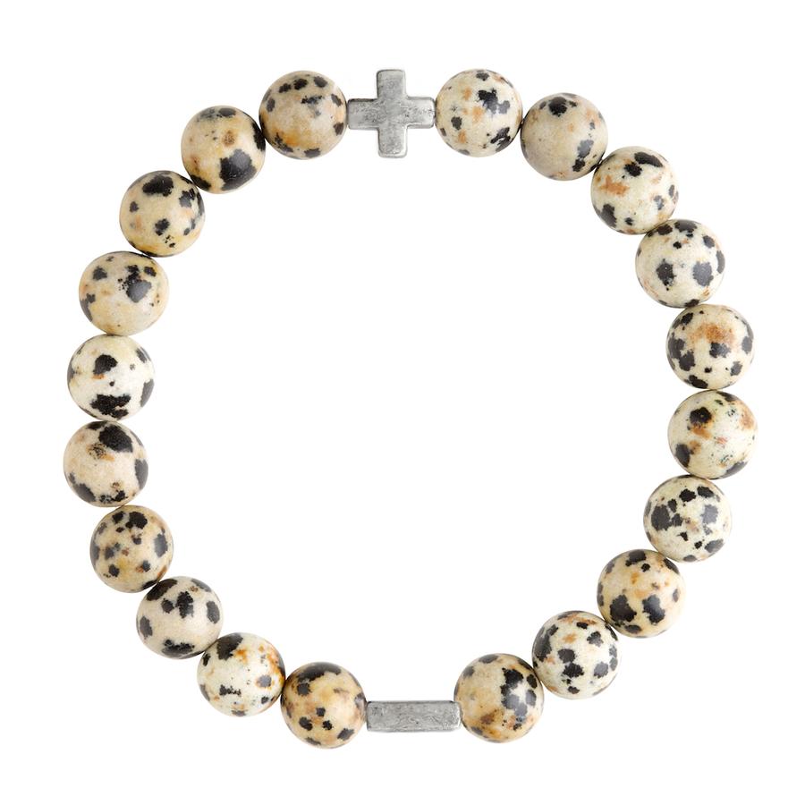 Charged Dalmatian Jasper Bracelet